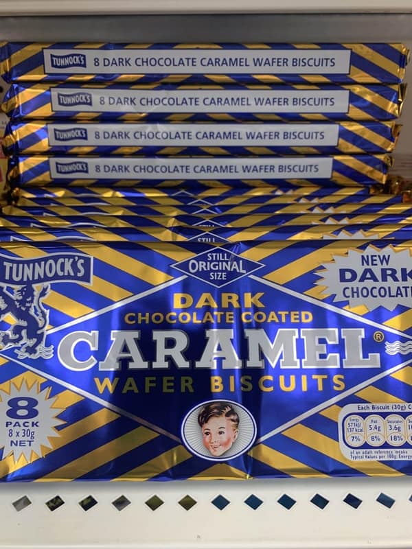 Tunnocks Dark Chocolate Caramel 8 Pack