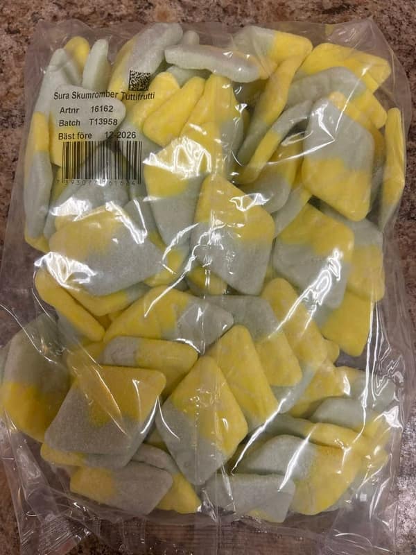 Bubs Godis Sour Tutti Fruiti 1300g Bag