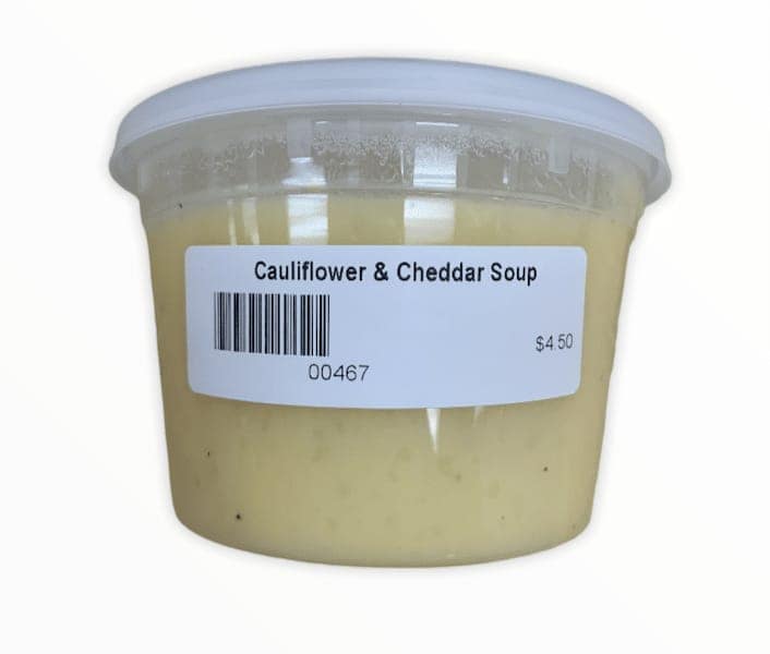 Cream of Cauliflower and Cheddar Soup 16oz