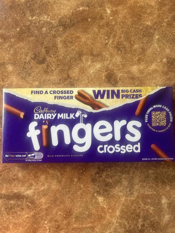 Uk Cadbury Dairy Milk Fingers Crossed