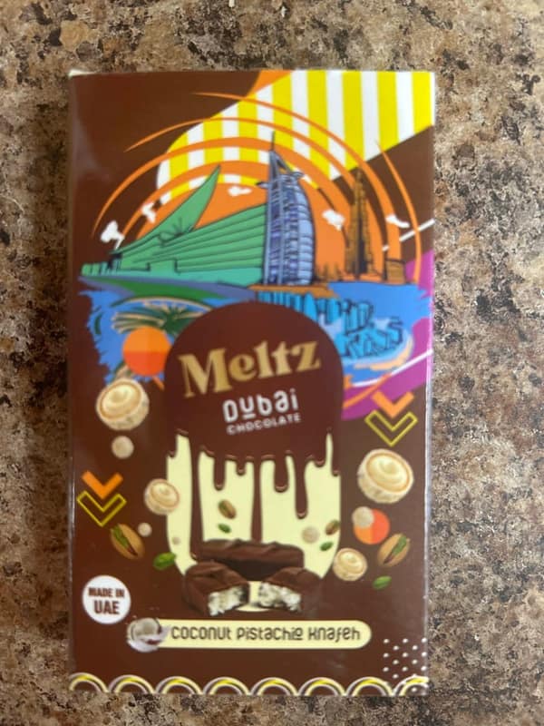Meltz Dubai Coconut Pistachio Bar