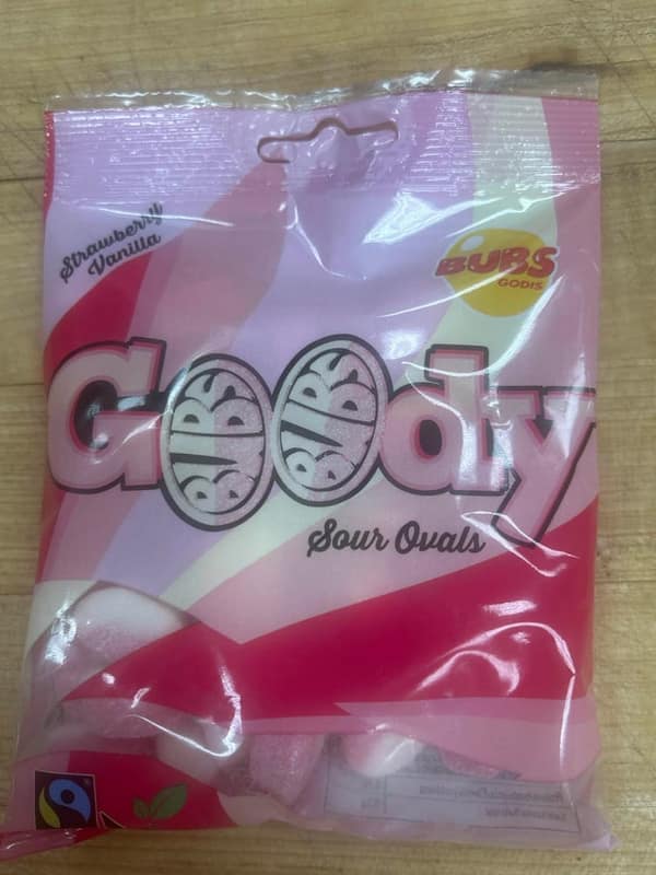 Bubs Godis Mini Strawberry Vanilla Sour Ovals