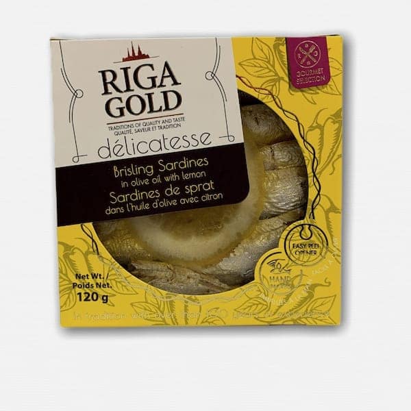 Riga Gold Brisling Sardines In Olive Oil With Lemon