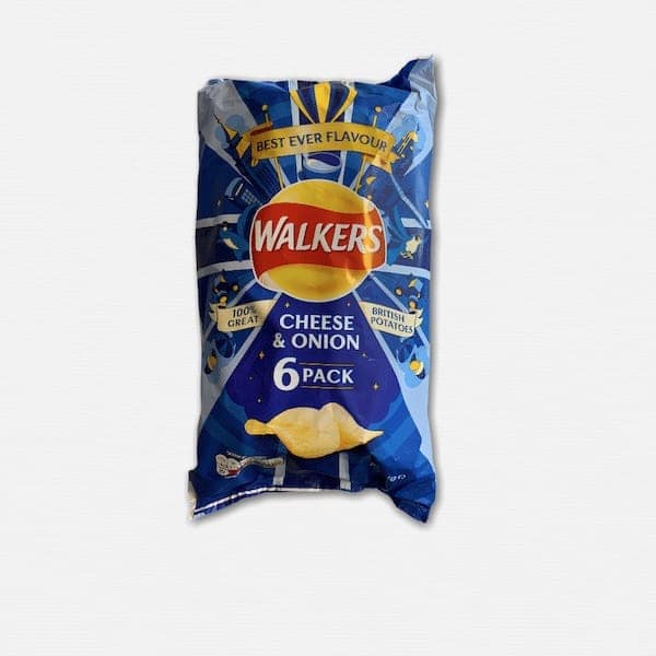 Walkers Cheese & Onion 6 Pack Chips